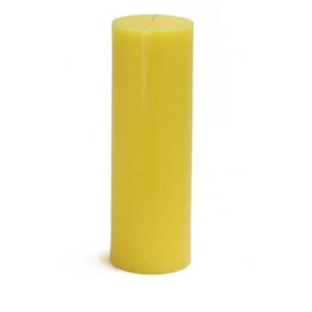 Zest Candle CPZ-096-12 3 x 9 in. Yellow Pillar Candles, 12PK CPZ-096_12